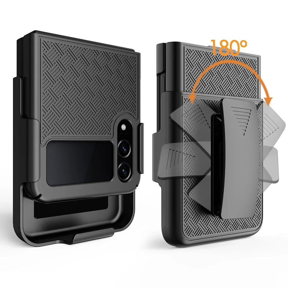 Belt Holster Holder Armor Funda Case for Samsung Galaxy Z Flip 6 4 5 flip6 5G Flip5 Flip4 Flip3 Flip 3 Protection Cover