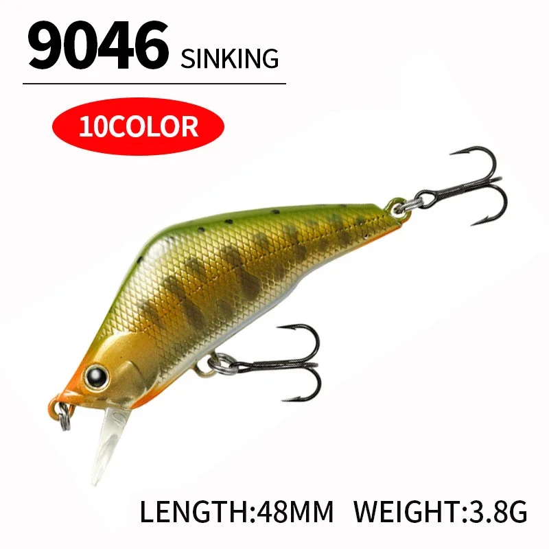 1PCS Minnow Fishing Lure Trolling Wobblers on Pike 48mm 3.8g Crankbait Iscas Artificial Hard Bait Peche Carp Tackle 10 Colors