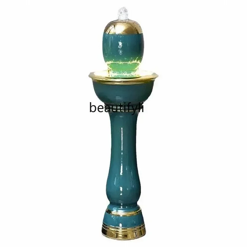 

Ceramic light luxury water ball running water fountain floor to attract wealth landscape ornament living room decoration