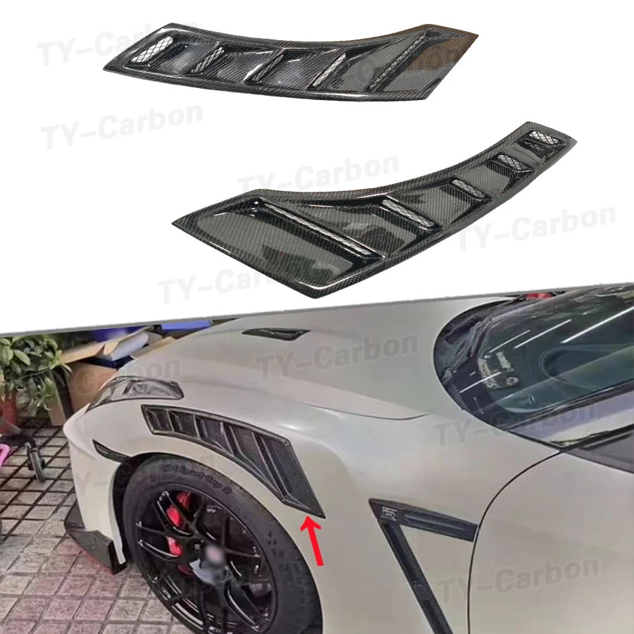 Kohlefaser-Frontkotflügel-Lufteinlassverkleidung Spoiler Canards Seitenkotflügel für Nissan GTR R35 GTR35 350Z 370Z Z33 Z34 2008-2017 Bodykit