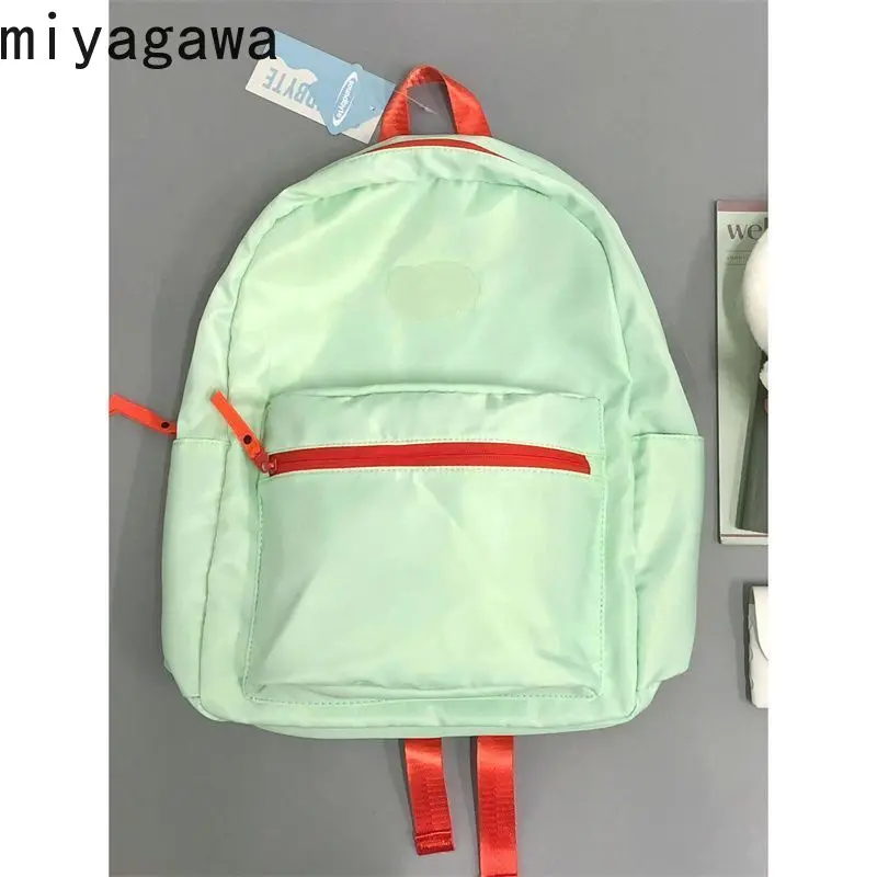 Miyagawa Campus Instagram Style Backpack 2024 Summer New Lightweight Nylon Waterproof Backpacks for Outgoing