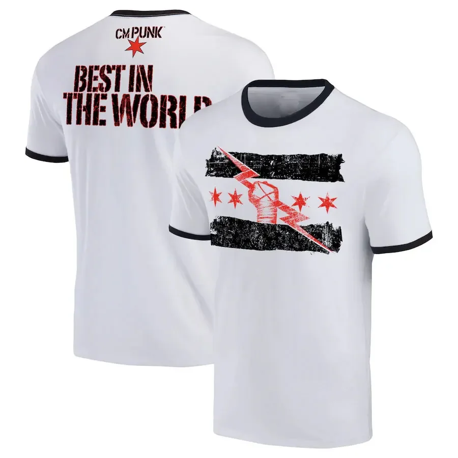 2024 New Fashion Men's CM PUNK T-Shirt 3D Print Men Women Tee Summer Short Sleeve Top Oversized Gym Clothing Tough Guy Sportwear image 2