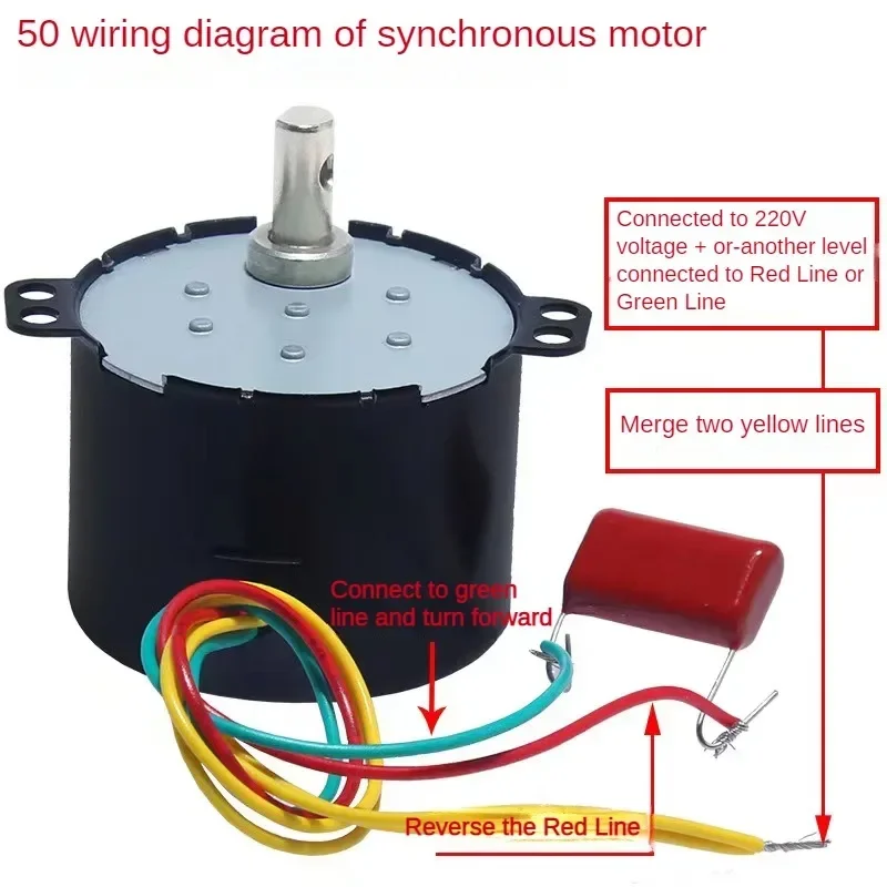 50KTYZ Permanent Magnet Synchronous Motor High Torque 220V AC Motor Forward And Reverse Controllable Geared Speed Reducer Motors