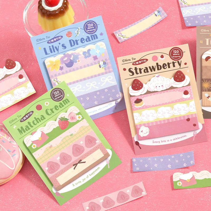 Cake Blueberry Tear-off Special-shaped Notes, Wish Bakery Series, Korean Ins Notes, Message Material Paper Sticky Notes
