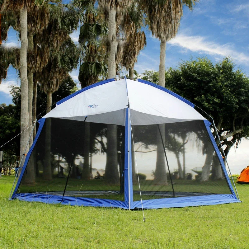 

5-8persons Silver Coated Oxford Pergola Outdoor Sunscreen Sunshade Mosquito-proof Rain-proof Thick Awning Fishing Mesh Tent 텐트