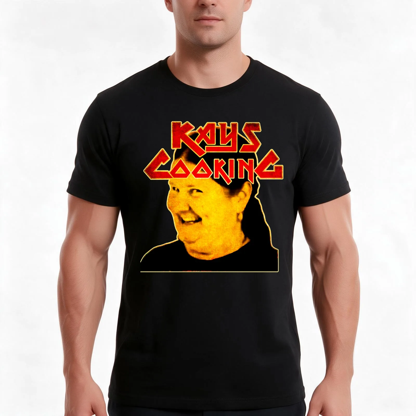 KAYS COOKING T-Shirt, Summer Casual Cotton Tee, Oversized Streetwear Tops, Vintage Graphic Print, Loose Fit Short Sleeve