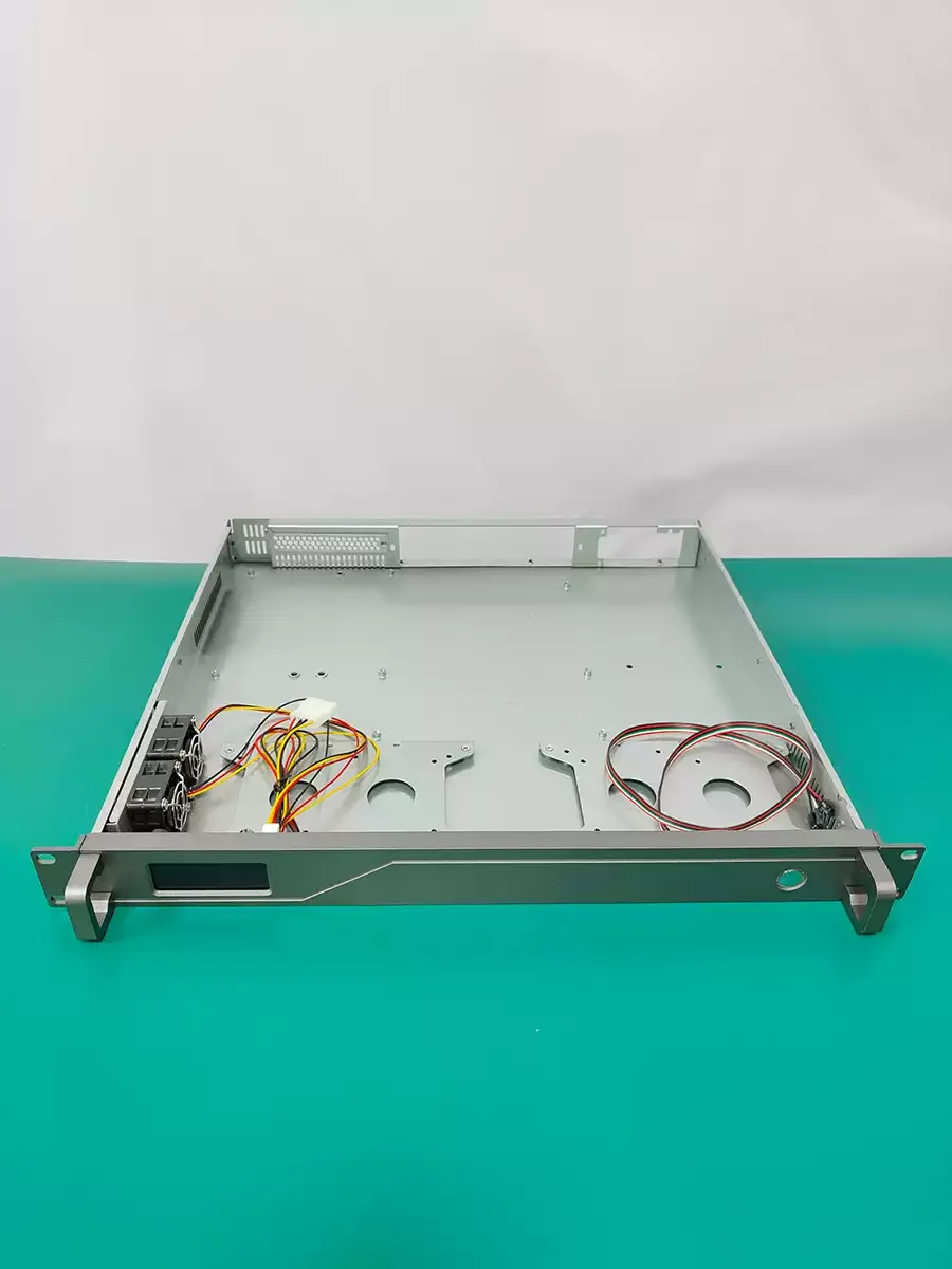 LCD ATX Motherboard Industrial Computer Server Case 1U Industrial Control Chassis Aluminum Panel 400 with Temperature Display