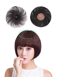 6 inches 100% human hair topper for women rose net realistic top area design straight style clip in hair extension