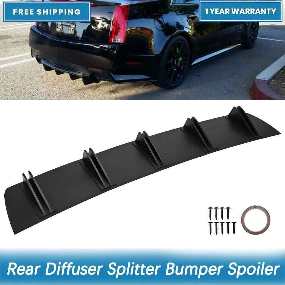 

For Cadillac CTS XTS ATS CT5 Rear Diffuser Fins Bumper Lip Splitter Spoiler USA United States