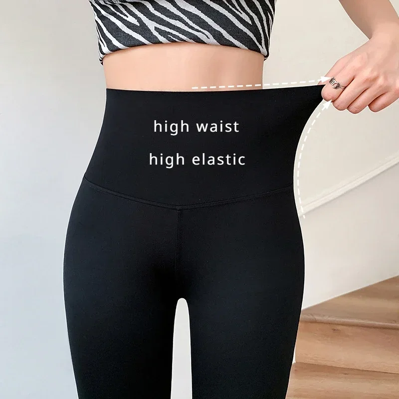 Pantalones acampanados ajustados de cintura alta para mujer, pantalones acampanados de tiburón sexis lisos, ropa de calle informal a la moda, mallas ajustadas elásticas con realce de glúteos