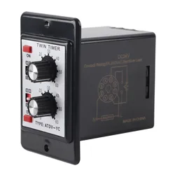 ATDV-YC On Off Timer Relay On Off Timer Switch On Off Twin Timer Relay Knob Control Time Switch ATDV-YC 6S-60M Twin Timer Relay