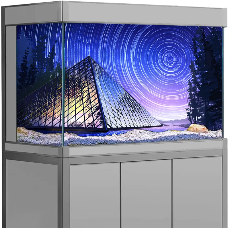 Aquarium Fish Poster - PVC Doppelseitiges Aquarium Hintergrund Poster Dekoration