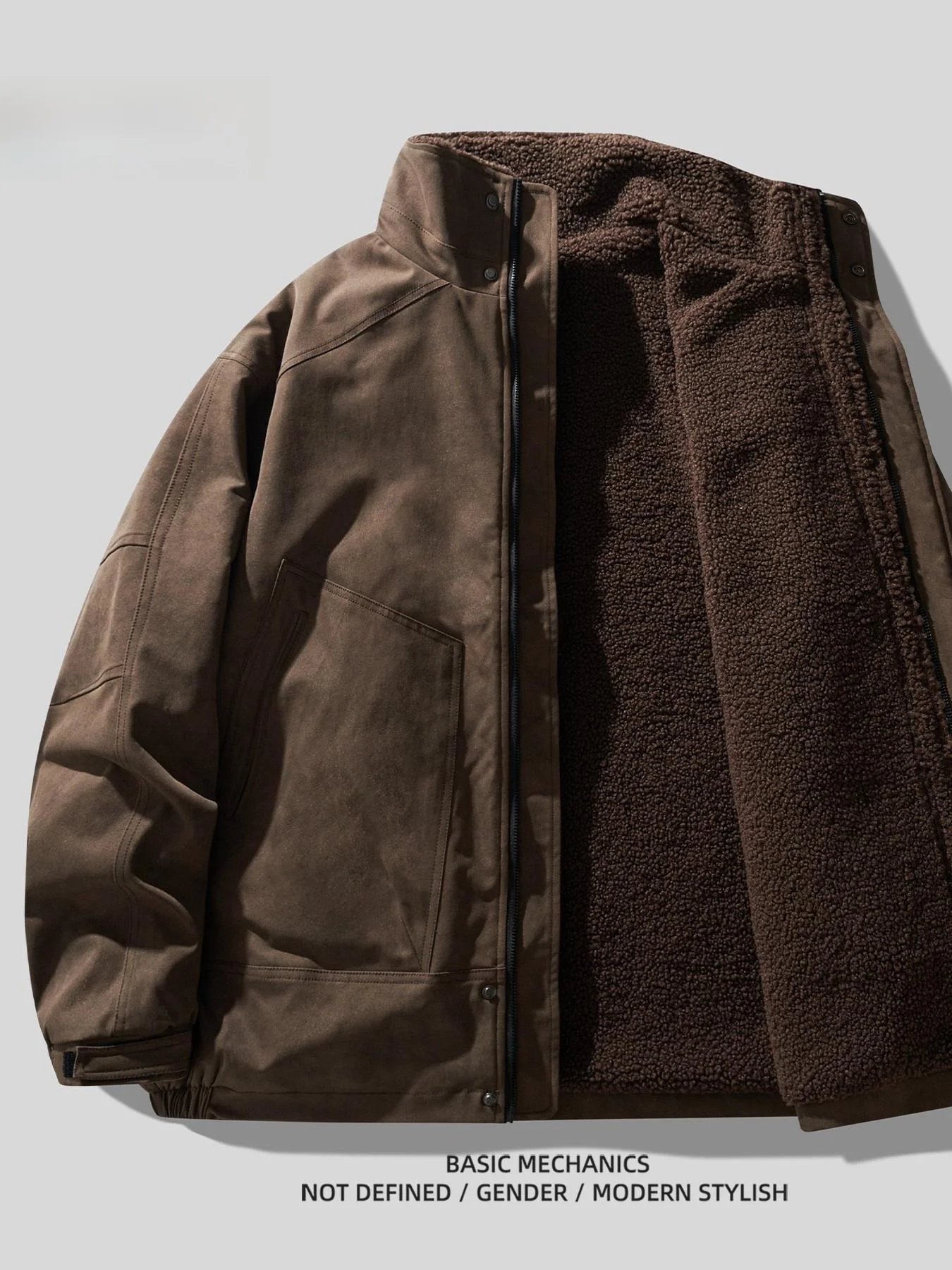 

Detroit High-End Thickened Lamb Velvet Cotton Workwear Jacket Men's Winter Warmth Insulation Cotton Coat Outerwear