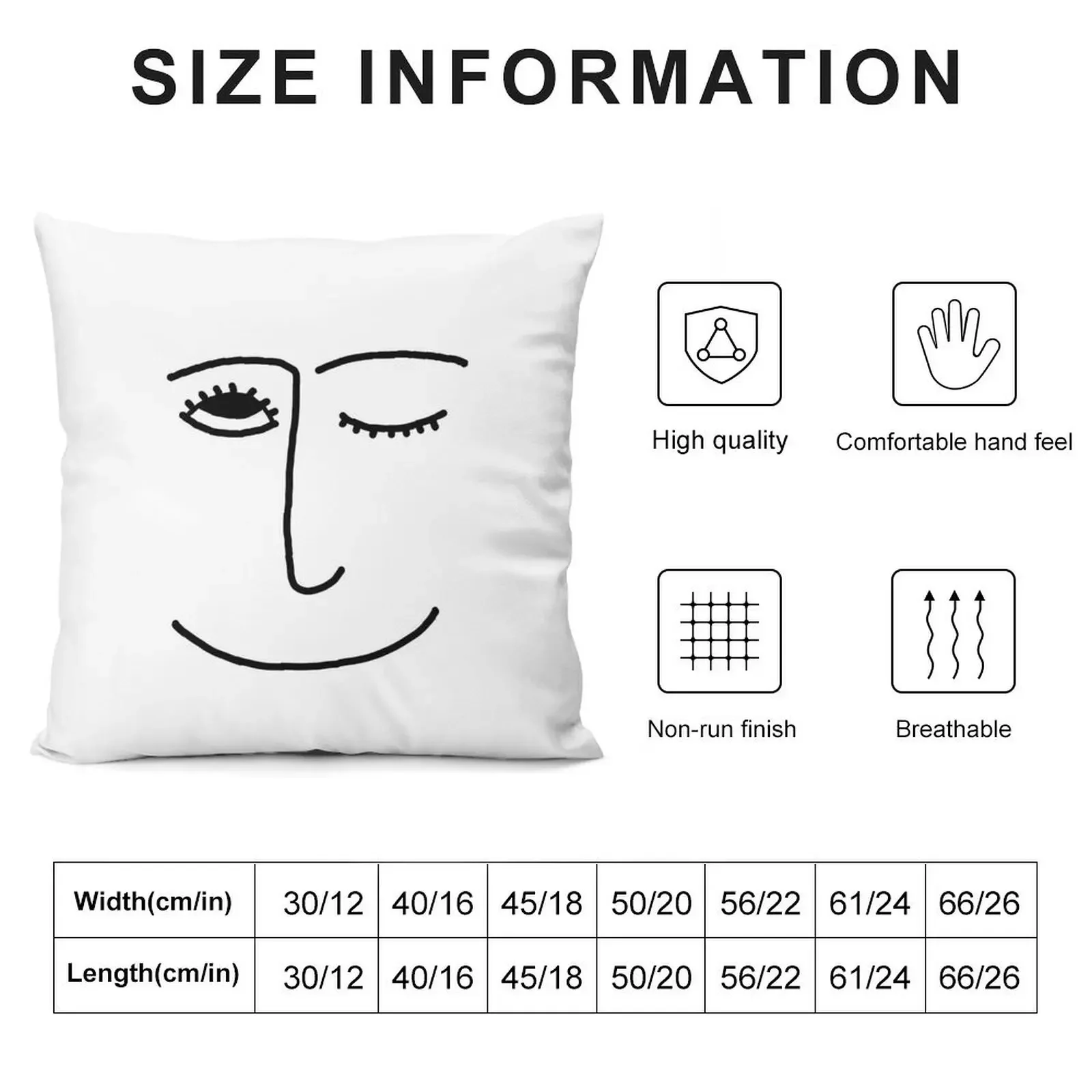 Winky Face Pillow Throw Pillow Cushion Covers For Living Room Pillow Cases sleeping pillows christmas decorations 2025