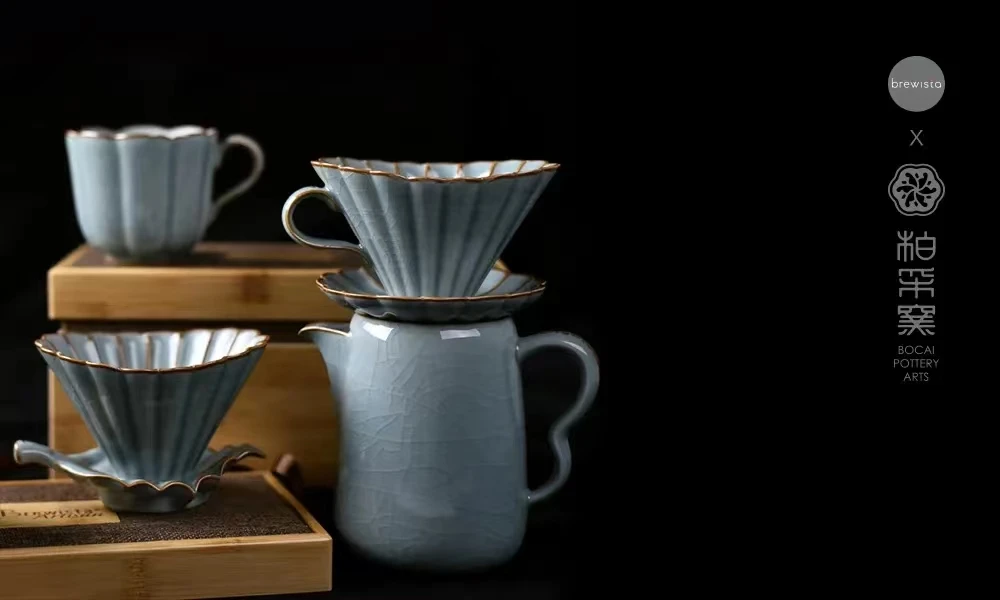 Brewista Bodhi series ice crack glaze Jingdezhen produced hand brewed coffee filter cup sharing pot coffee cup gift box