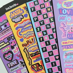 Ins Retro English Letter Material Stickers Scrapbooking DIY Album Decoration Sticker Personalized Korean Stationery