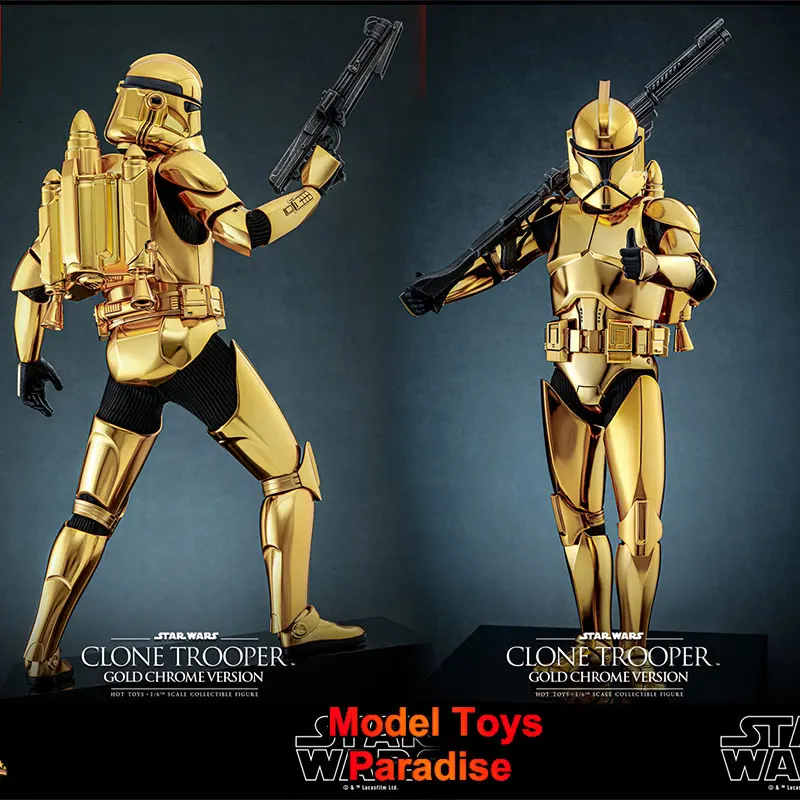 

MMS735 HOTTOYS 1/6 Men Soldier Star Wars Clone Warrior Golden Version Full Set 12inch Action Figure Collectible Toys Gifts