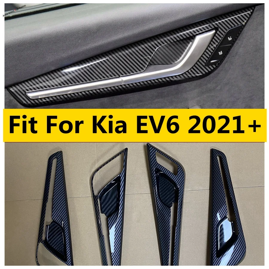 Inner Door Handle Clasing Bowl Decoration Frame Cover Trim Fit For Kia EV6 2022 2023 2024 Left Hand Drive Car Accessories