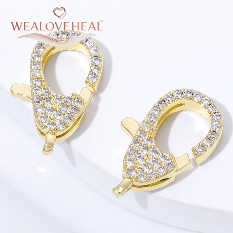 18K Gold Zircon Bracelet Clasp 1