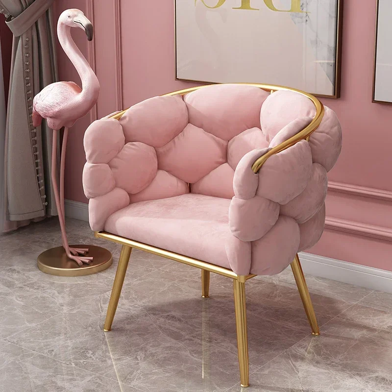 Makeup chairs, computer chairs, nail chairs with backrests, minimalist sofas, light luxury，bedroom ladies' dressing table stools image 3