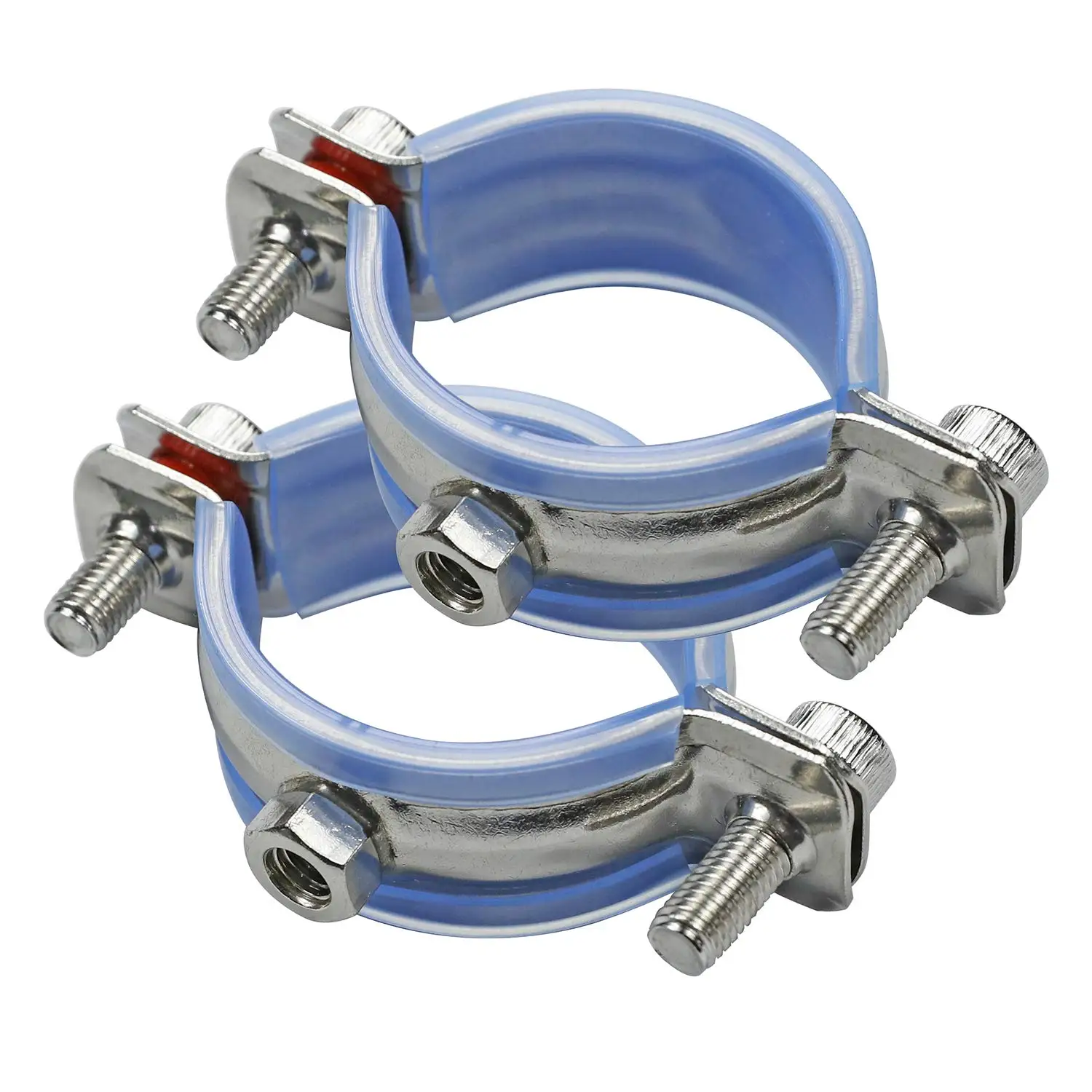 2Pcs Pipe Hanger Bracket Clamp Chair Sinking Repair Kit 304 Stainless Steel 19-108mm Pipe Fitting Support Clip Round Hose Clamp