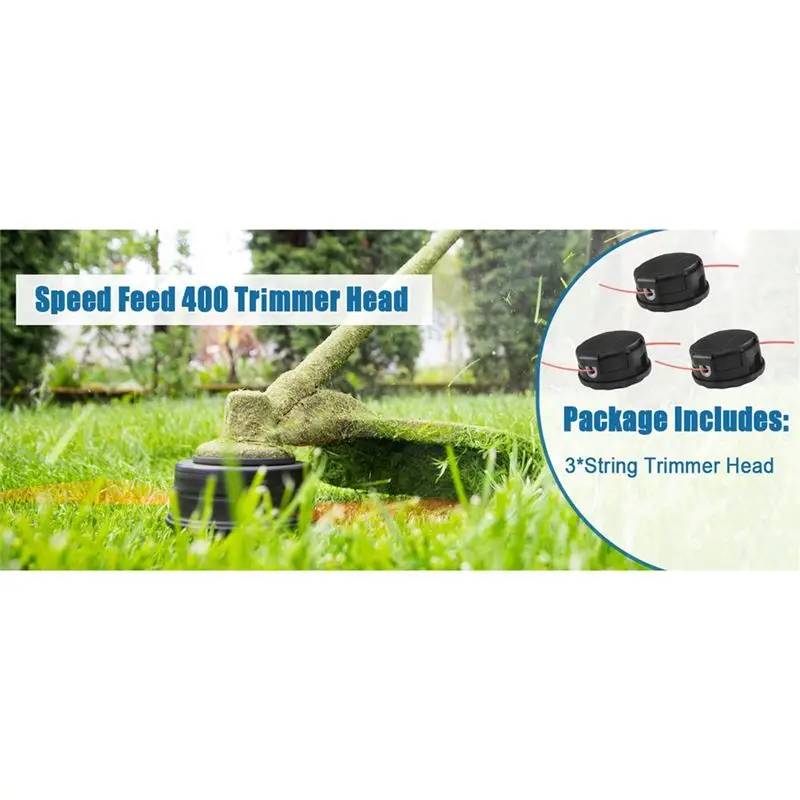 

3 Pack String Trimmer Head SRM-225 Black Lawn Mower Accessories For Echo Speed Feed 400 SRM-230 SRM225 SRM-210 SRM2100 Echo