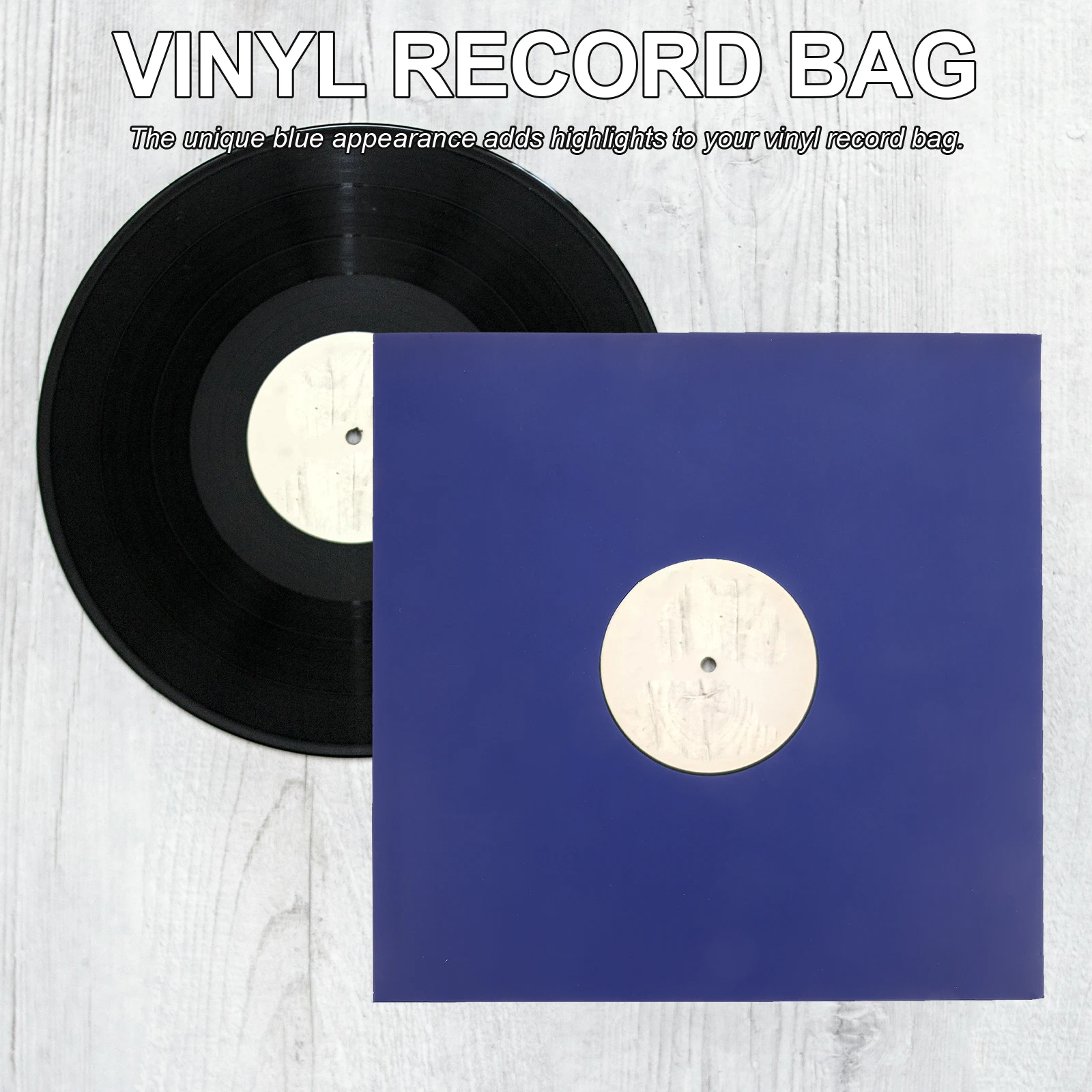 

10 PCS Cardboard Record Covers Sleeve Plastic Vinyl Sleeves Accessories Blue Outer