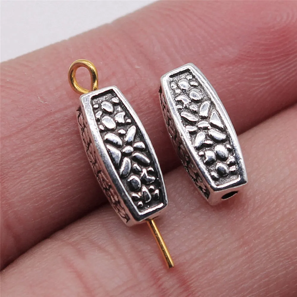 For Jewelry Making Long Carved Beads Supplies Couple Pendants 10pcs