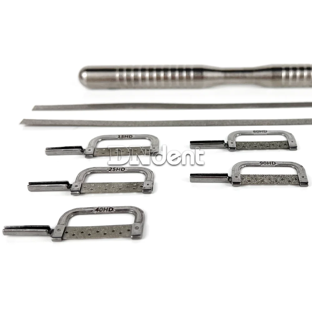 1 Set Orthodontic Double Sided Polishing Strip Kit Dental Interproximal Enamel Reduction IPR Almighty Dentist Accessory