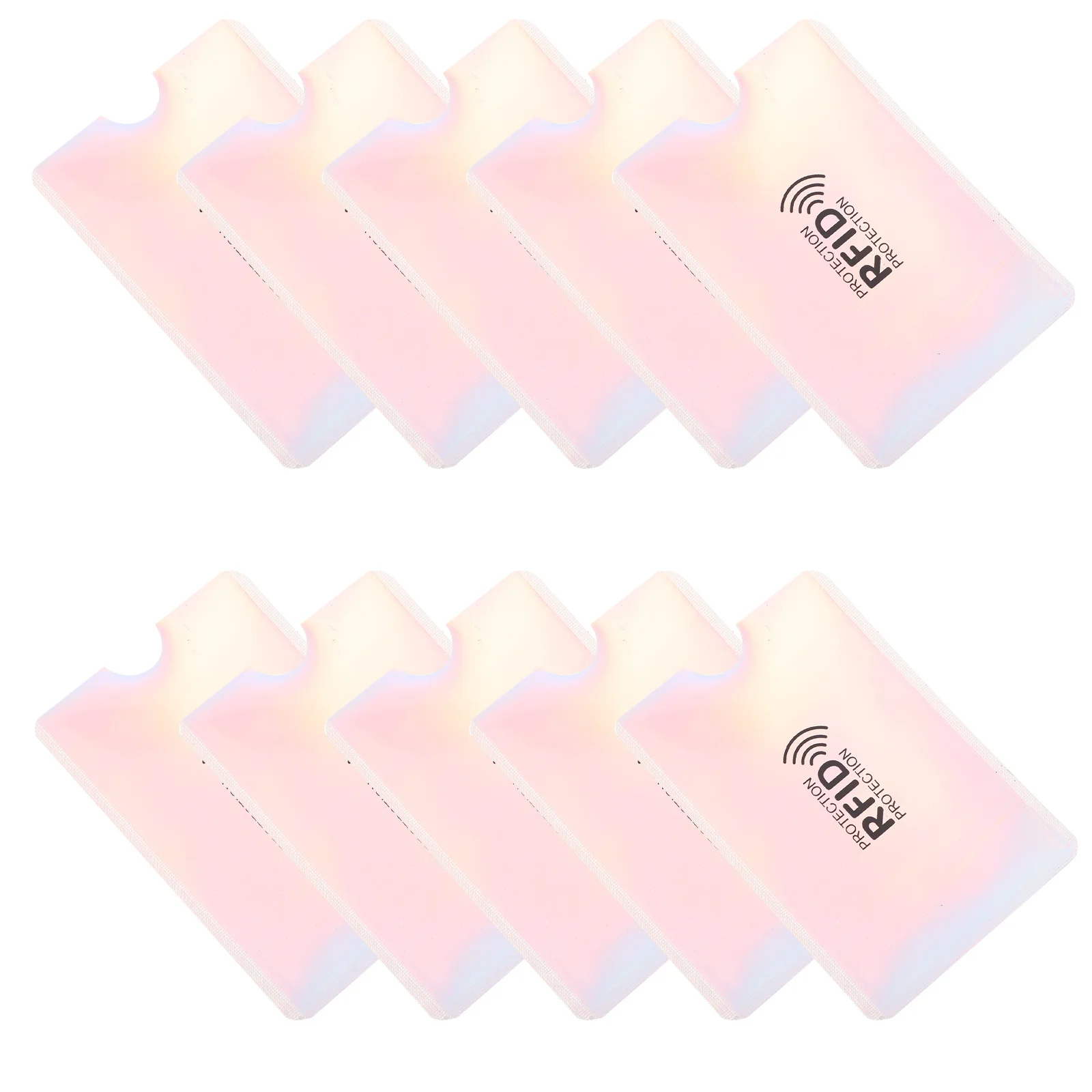 10pcs Rfid Blocking Id Sleeves Aluminum Foil Credit Card Holders Slim Lightweight Card Protector Covers For Bank Id