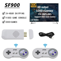 SF900 Video Game Console SNES NES Built in 5000 Games HDMI Video TV Game Stick 2.4G Wireless Controller Handheld Game Console