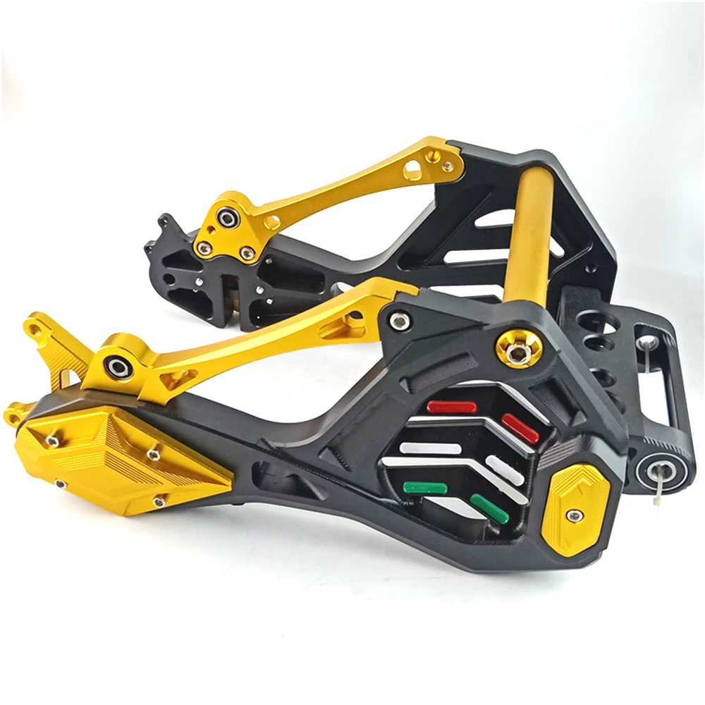 Modificado CNC liga de alumínio Swing braço para E-scooter, ouro Chick pernas e Lotus, Forquilha plana traseira, Motor Frame, Motor Frame, Niu N1S, NGT, NQI