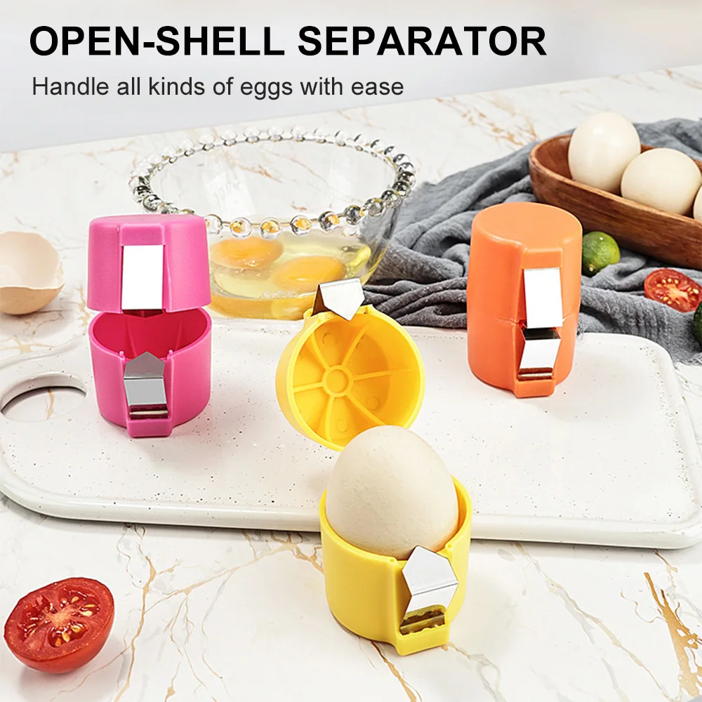 Egg Shell Opener Easy To Clean Mini Home Kitchen Egg Opener Stainless Steel Kitchen Baked Eggs Open-Shell Separator