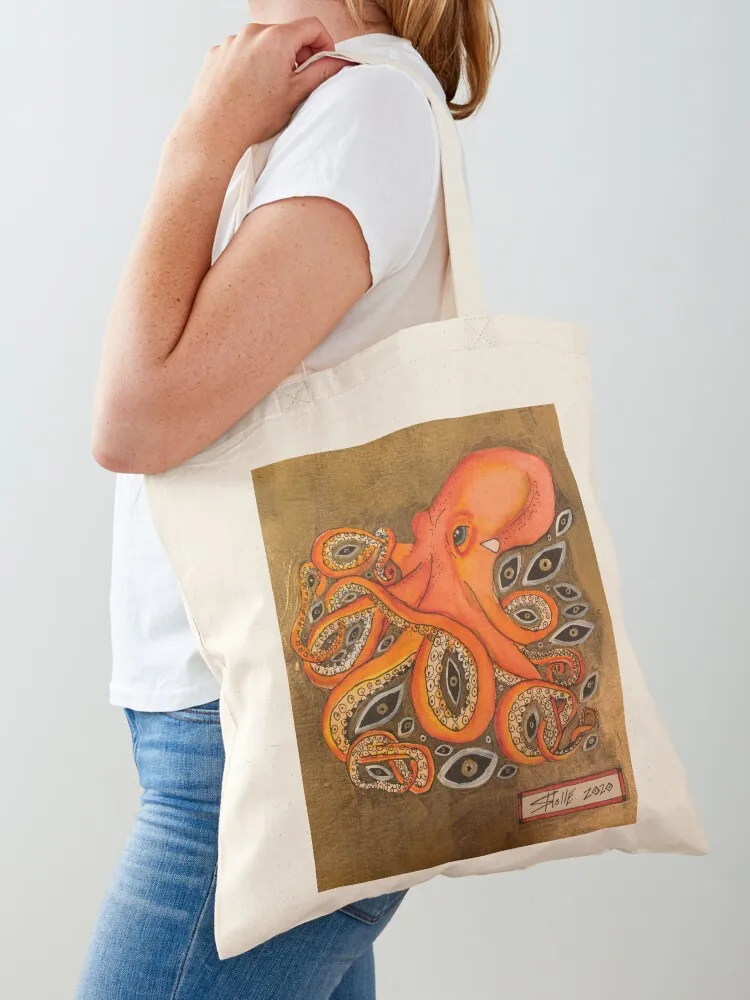 

Visitor from Space Tote Bag ecological bags sacs de shopping Canvas personalized tote