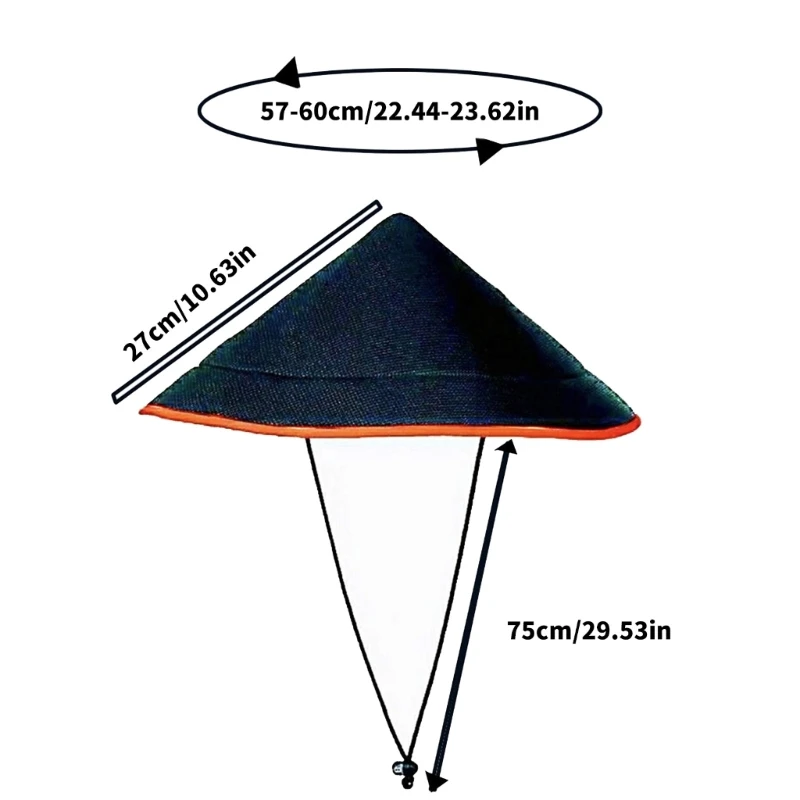 Durability Nylons Sun Hat Adjustable Fit for Extended Outdoor Activity Y166
