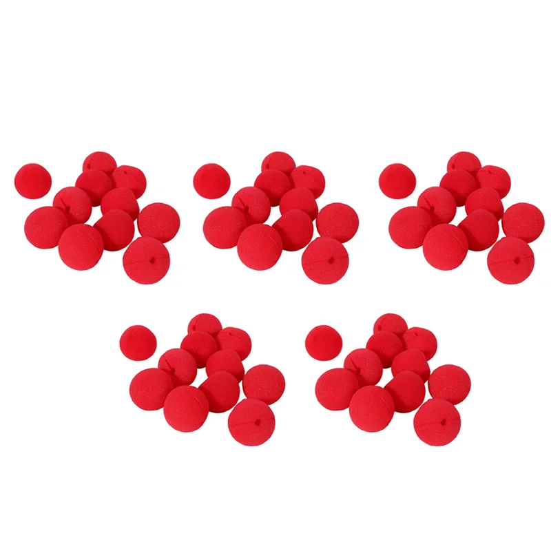 

AS95-50Pcs Adorable Red Ball Sponge Clown Nose For Party Wedding Decoration Christmas Halloween Costume Magic Dress