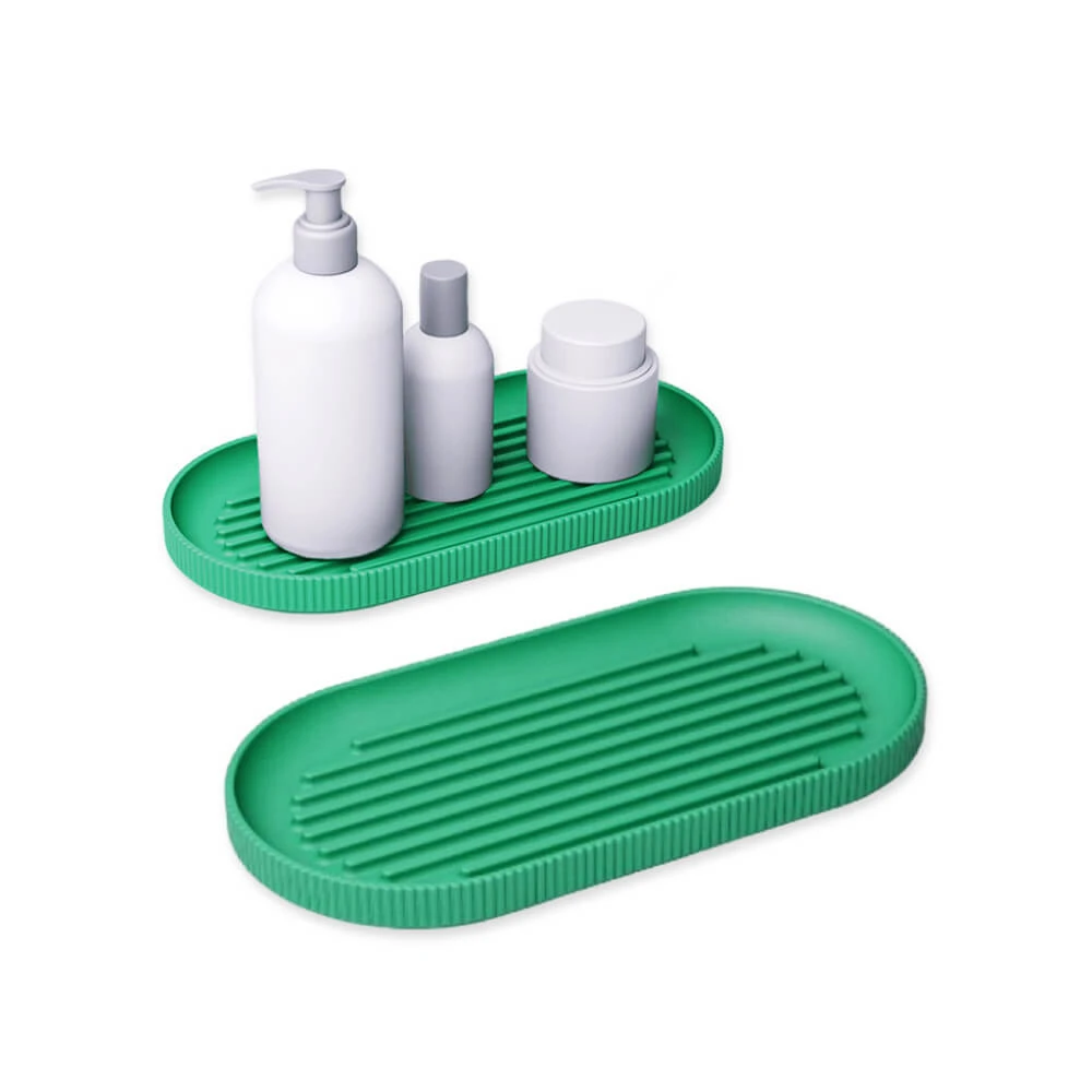 

Bathroom Sink Tray, 3D Printed Non-Slip Storage Organizer for Soap, Cosmetics & Toiletries, Eco-Friendly PLA Material