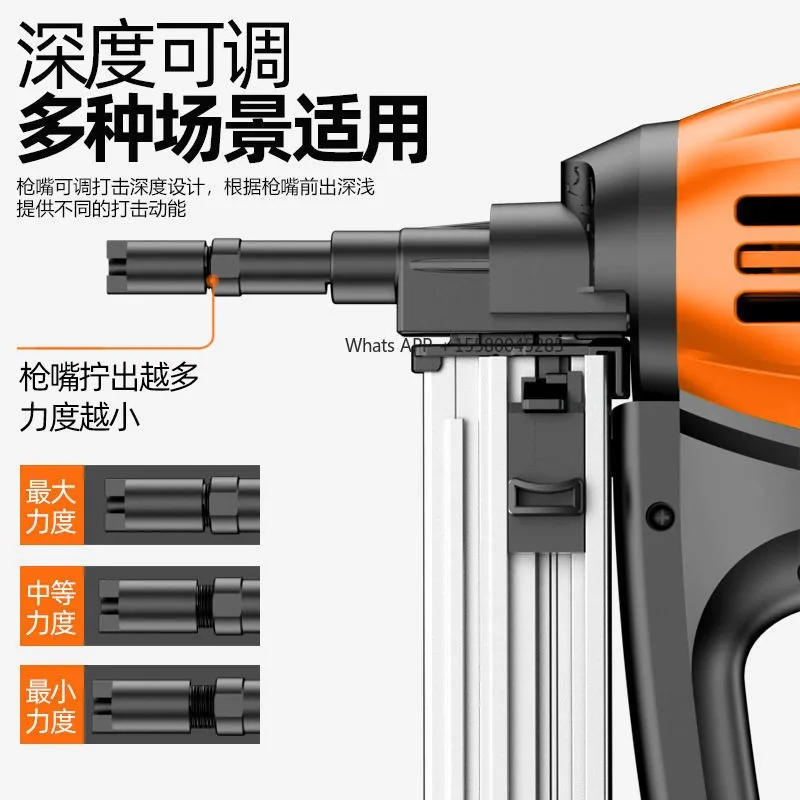 Gas Powered Nail Gun Multifunctional Pipe Ceiling Clamp Holder Water Wire Slot Mount Hardware Household Installation Tool