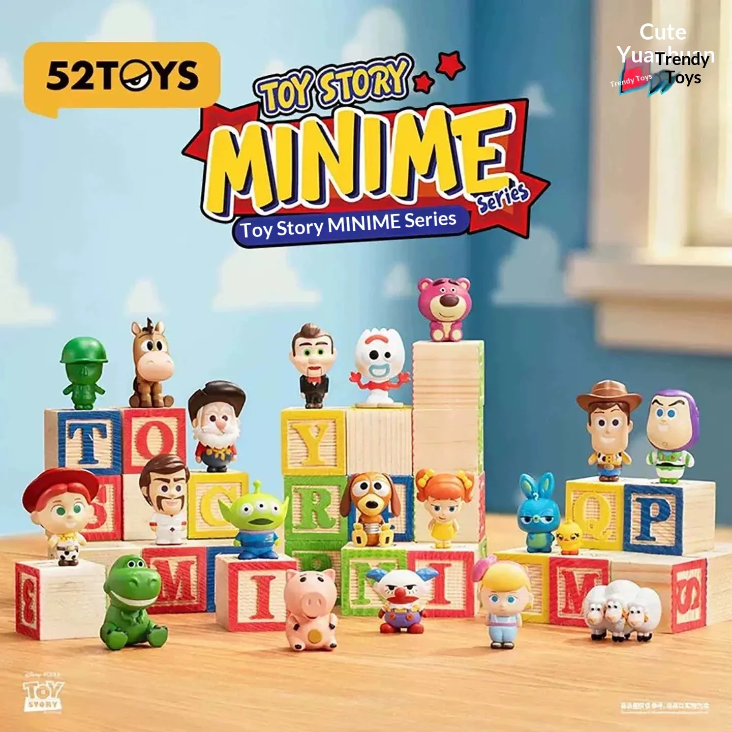 52TOYS Toy Story Minime Serie Blind Box Sammelfigur Mini PVC Actionfigur Niedliche Schreibtisch-Dekoration Spielzeug