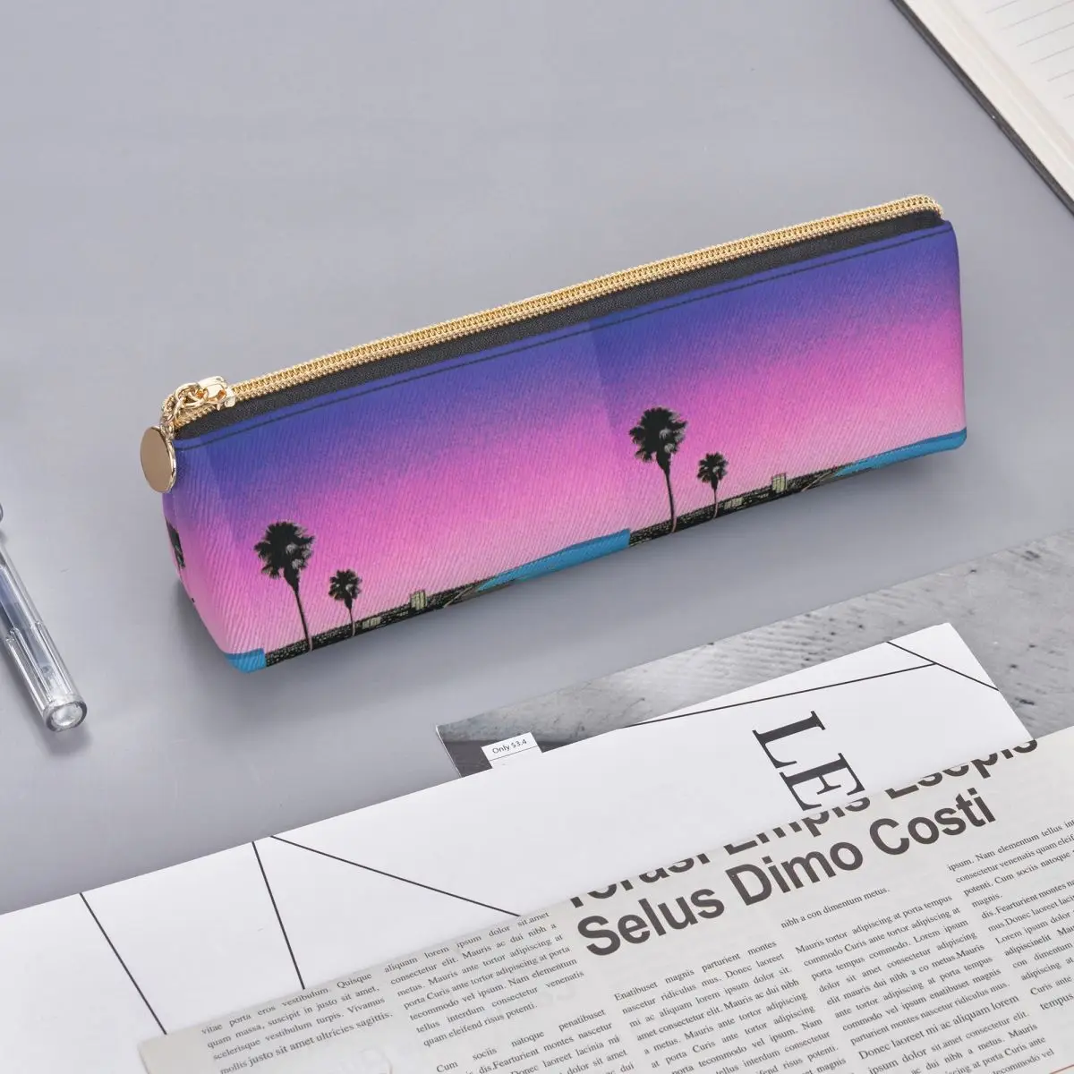 Hiroshi Nagai Vaporwave Bendro مقلمة قلم رصاص الحقيبة لوازم مكتبية سعة كبيرة صندوق القلم حقيبة أقلام رصاص للمدرسة صبي فتاة #6