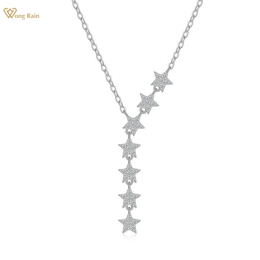 

Wong Rain 925 Sterling Silver VVS1 3EX D Color Real Moissanite Diamonds Gems Star Pendant Necklace Fine Jewelry GRA Wholesale