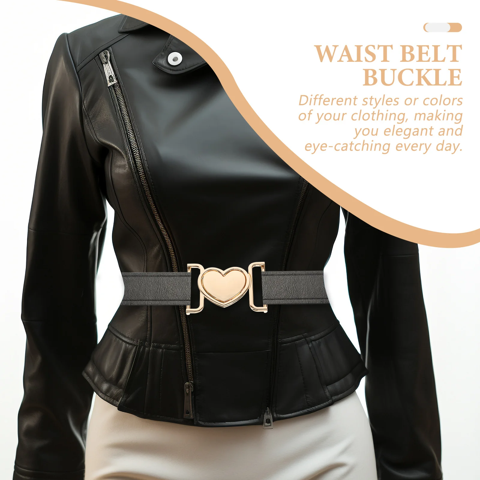 

Heart Shape Toggle Closure Buckle Metal Fastener for Sweater Coat Cardigan Waist Belt Buckle Clothes Decorative Accessory