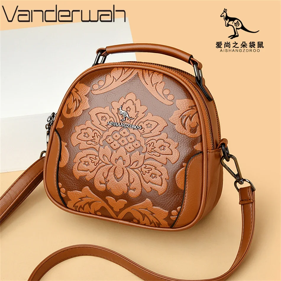 2024 Brand Printed PU Leather Crossbody Bags for Women Female Shoulder Messenger Sac Luxury Designer Ladies Handbags and Purses