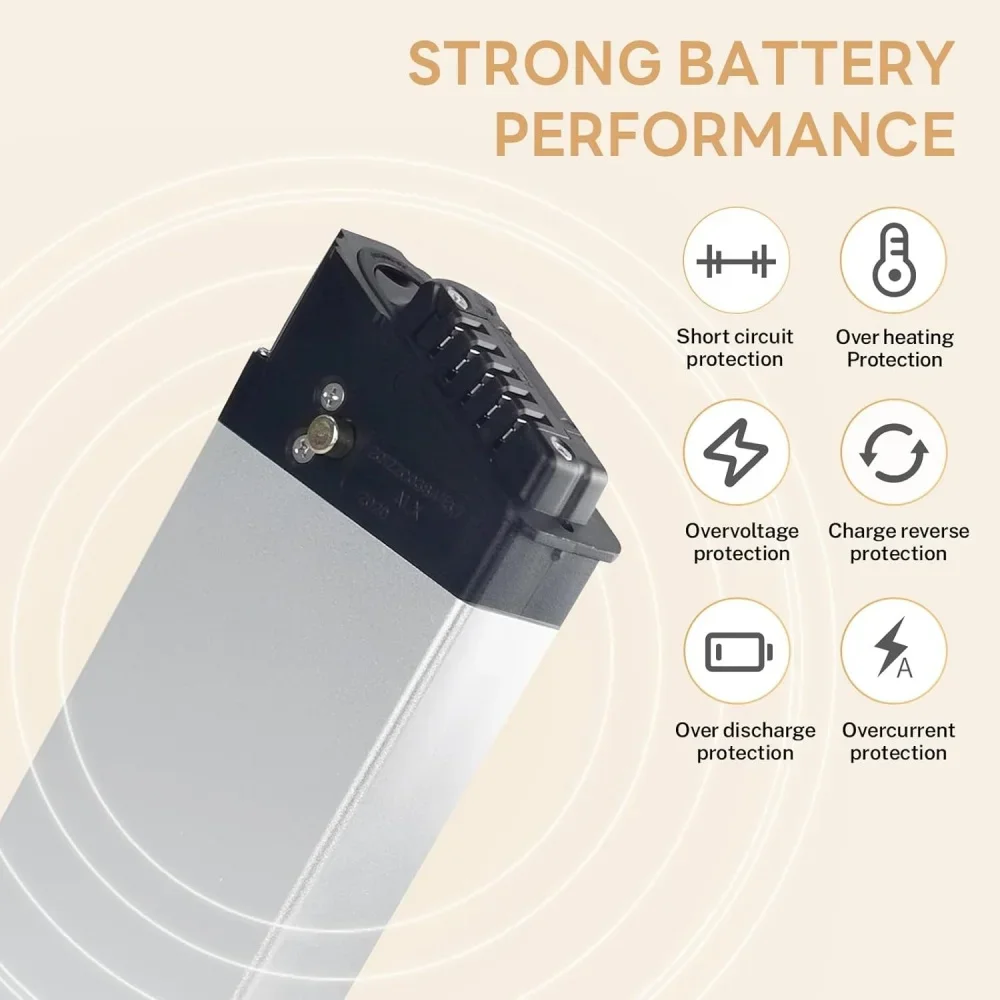 حزمة بطارية ليثيوم أيون DCH-006 48 فولت 10.4 أمبير/12.8 أمبير/17 أمبير مع BMS - لمحركات LO26/20LVXD30/LAFLY X3/X5، تناسب أجهزة 350 وات ~ 1000 وات، #5