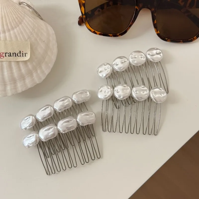 

Premium Pearl Hair Comb for Back Head Bun Updo Non Slip Lightweight High Quality Elegant Versatile Daily Hair Pin for Women