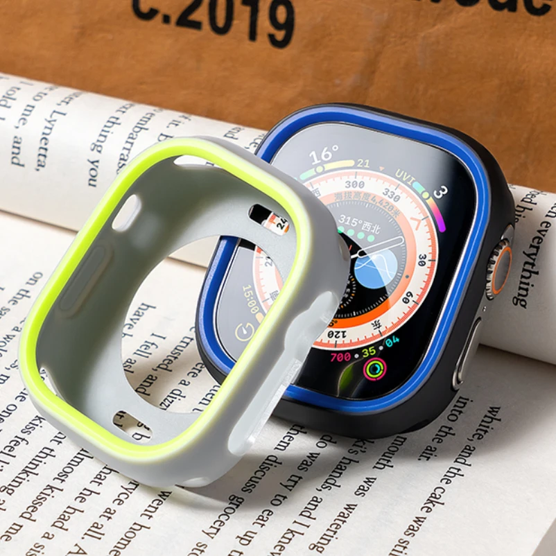 

Silicone Smartwatch Case for apple watch band Series Ultra 2 9 8 7 Se Soft Cover Bumper Case for iwatch 49mm 45mm 44mm 40mm 41mm