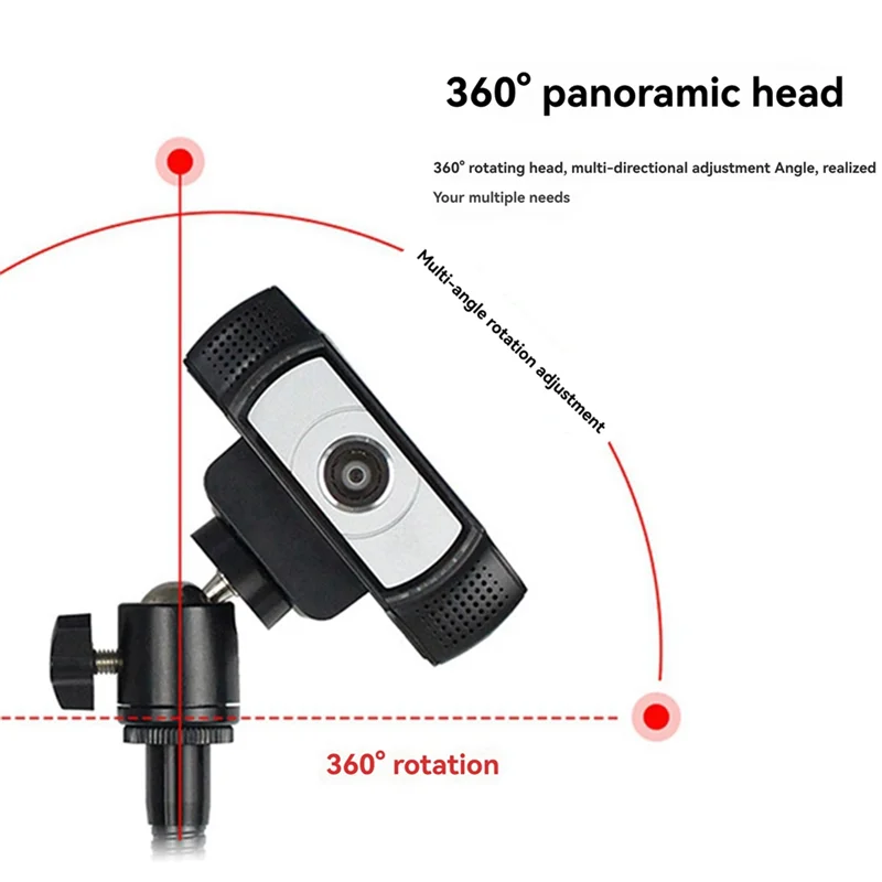 New!Hose Desktop Webcam Stand Adjustable Metal Desk Tripod Streaming Support With Sturdy Mount Base