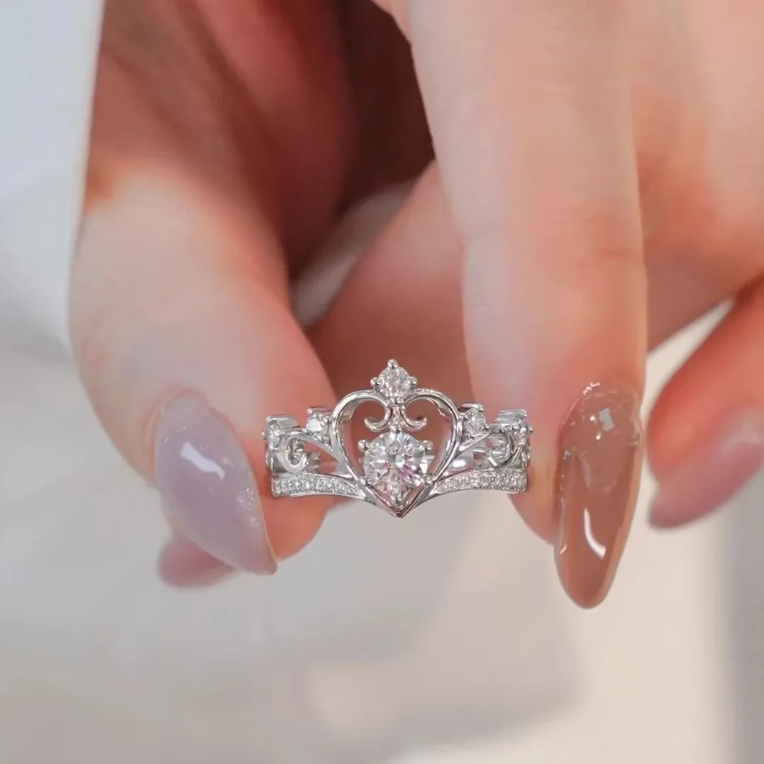 

Best-selling artificial moissanite ring, fashionable commuting, high-quality diamond-encrusted ring MJZ-14