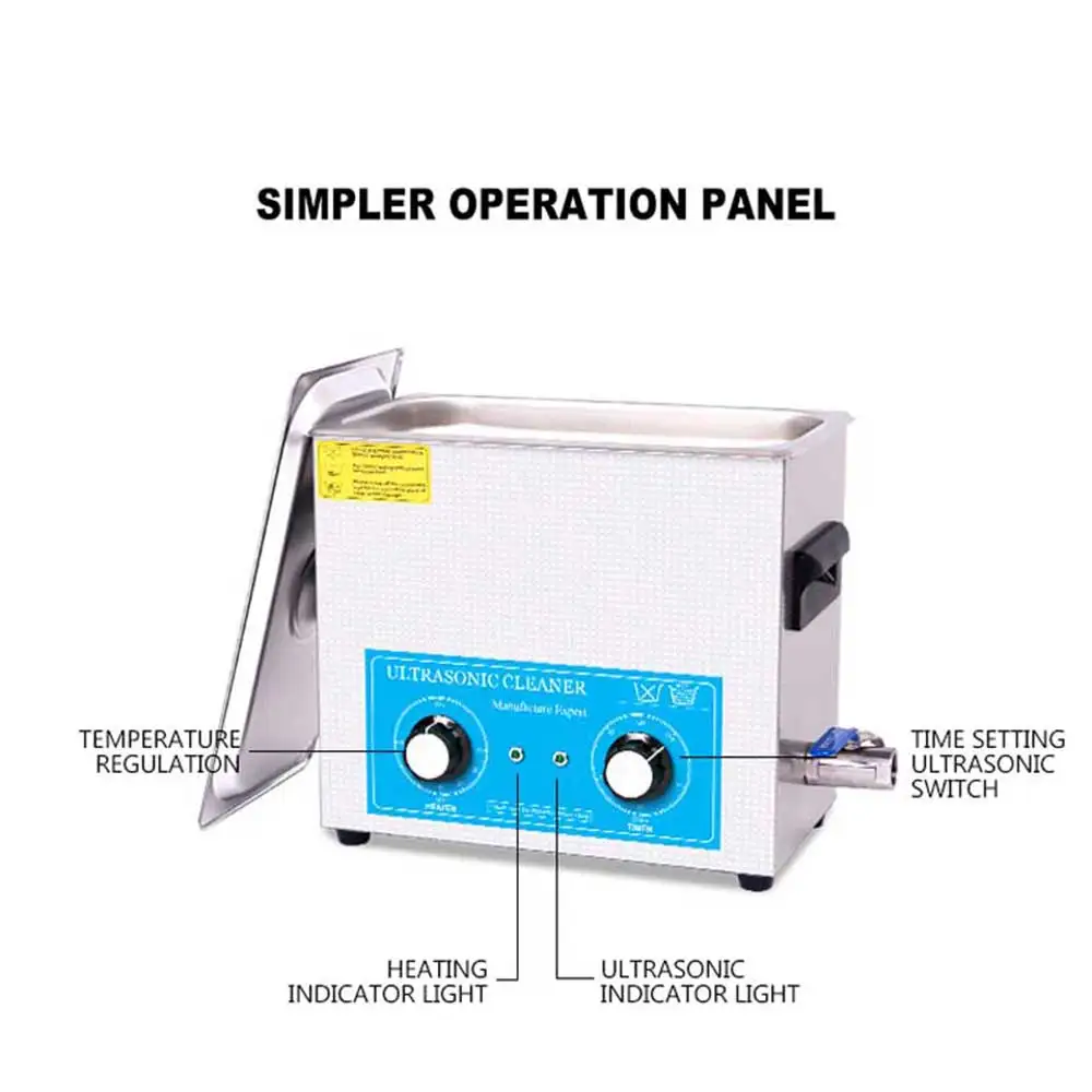 Glass Ultrasonic Cleaner 6.5L  Watch Cleaner Hardware Electronic Tools Ultrasonic Cleaning Machine