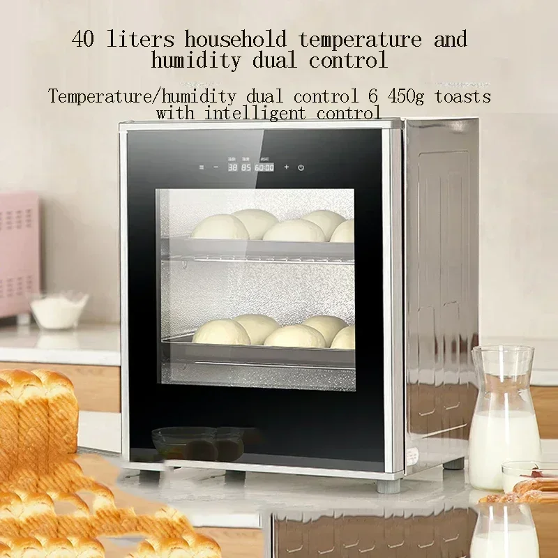 Caja de fermentación de escritorio de 220v, máquina de yogur de precisión, máquina de prueba de doble control, temperatura constante inteligente, Proo de pan